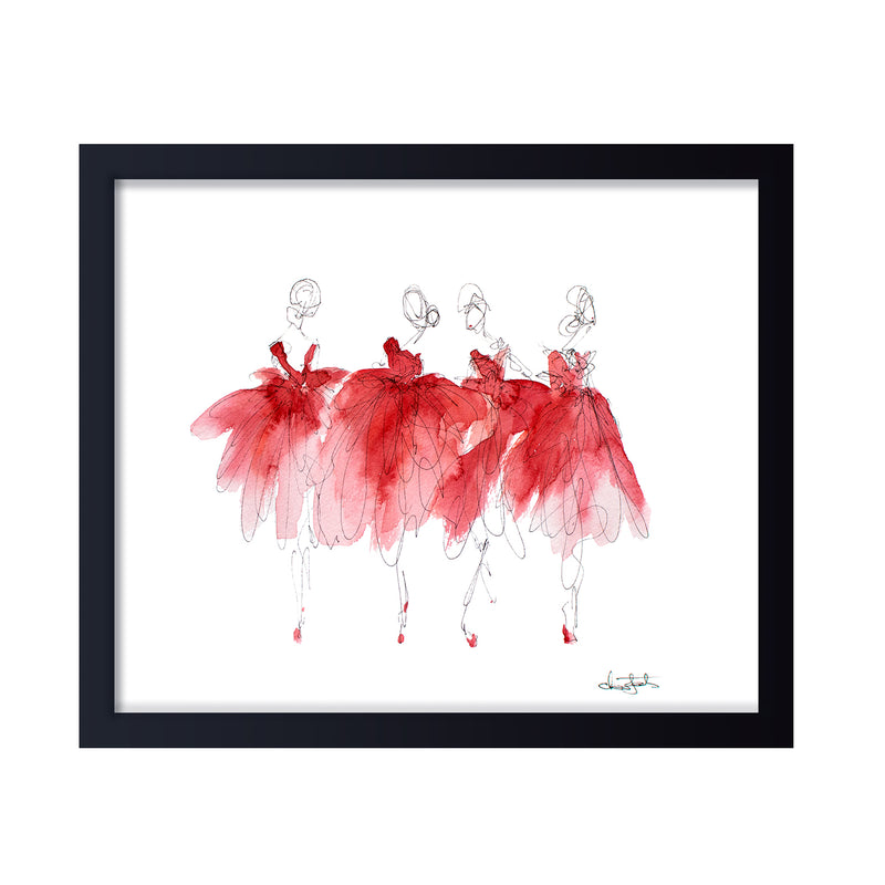 'Ballerinas In Waiting' Framed Print Wall Art