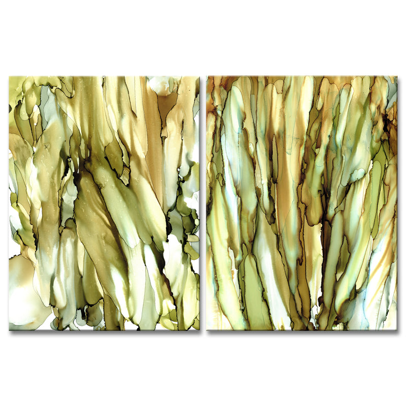 Puddles & Cattails' 2 Piece Wrapped Canvas Wall Art Set