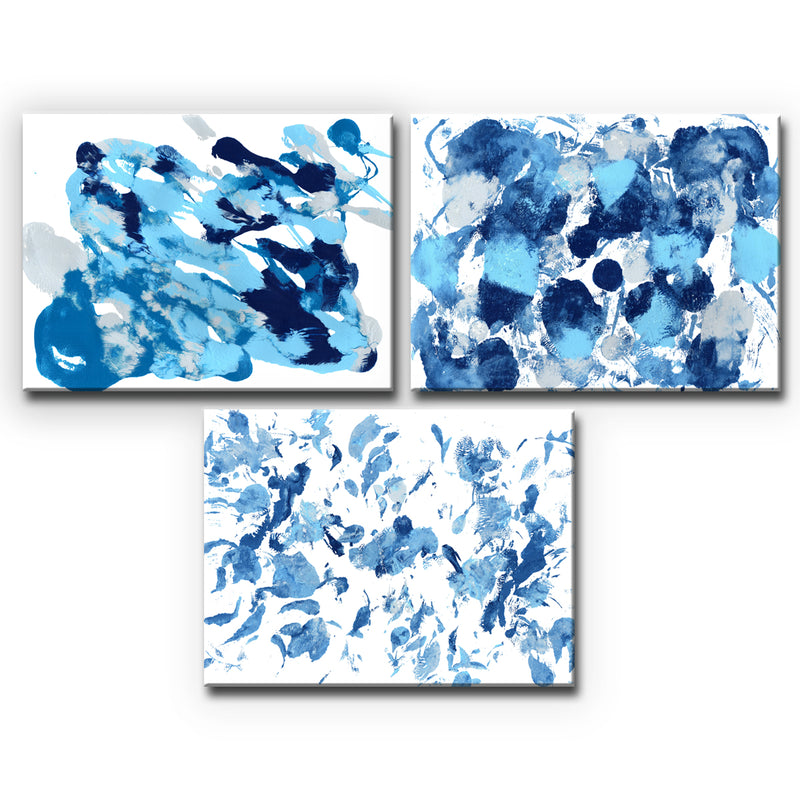 Rainy Moves I-III' Wrapped Canvas Wall Art Set