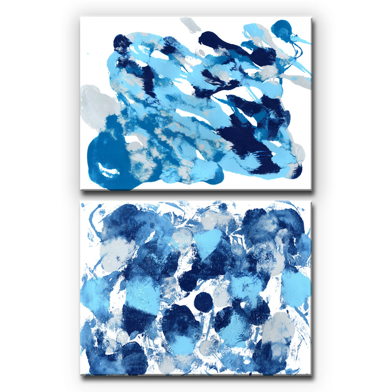 Rainy Moves I/II' Wrapped Canvas Wall Art Set