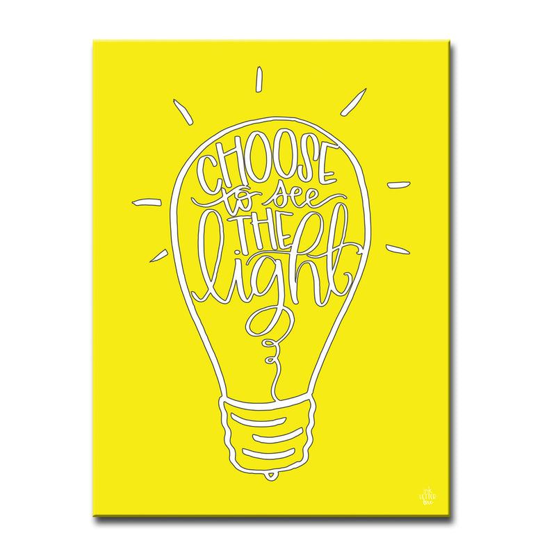 'Choose Light' Wrapped Canvas Wall Art