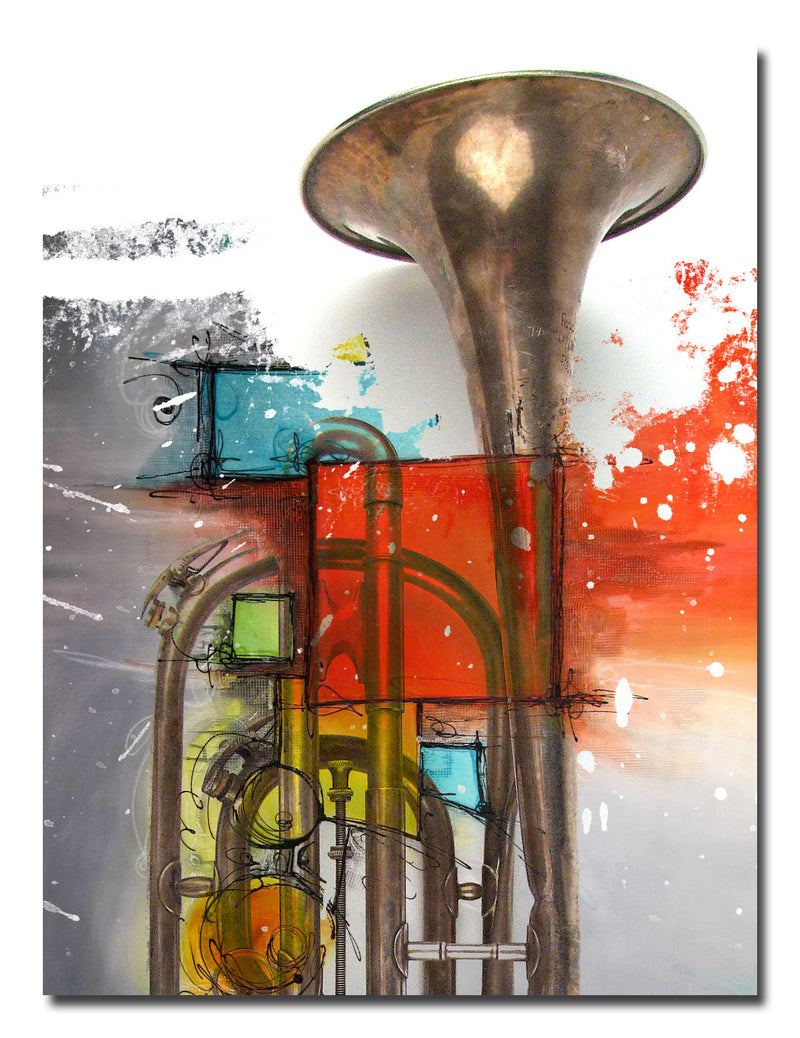 The Color of Jazz X' Wrapped Canvas Wall Art