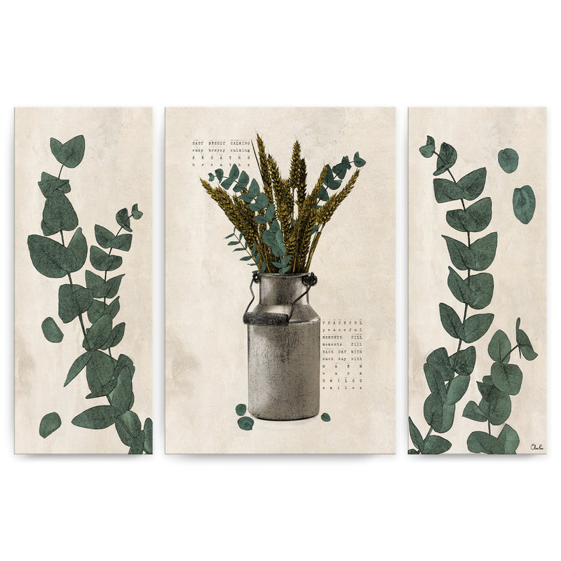 'Poetic Flora Set VI' 3-Pc Canvas Botanical Wall Art Set