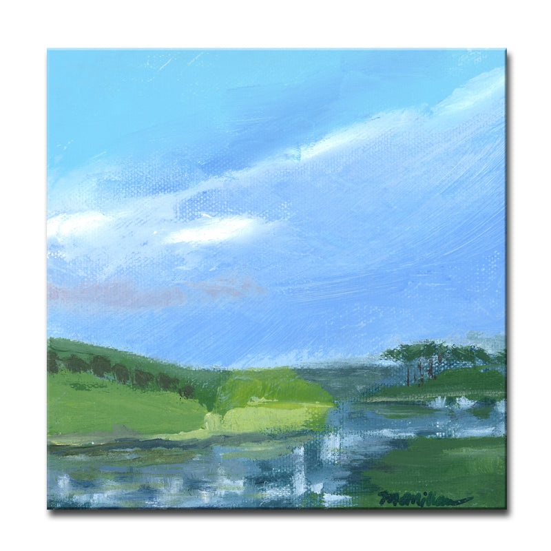 'Checkered Reflections' Wrapped Canvas Wall Art