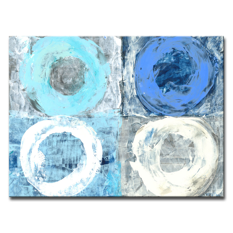 'Circular Squares' Wrapped Canvas Wall Art