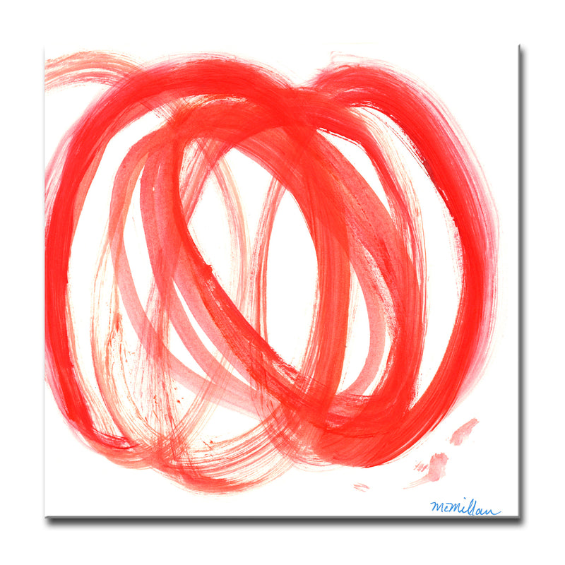 'Orange Swirl I' Wrapped Canvas Wall Art