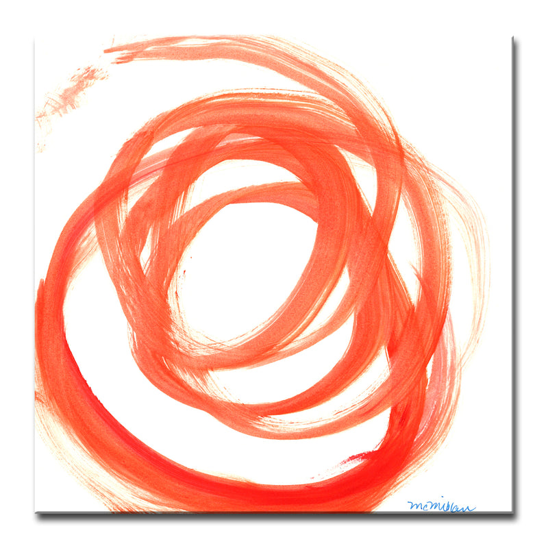 'Orange Swirl II' Wrapped Canvas Wall Art