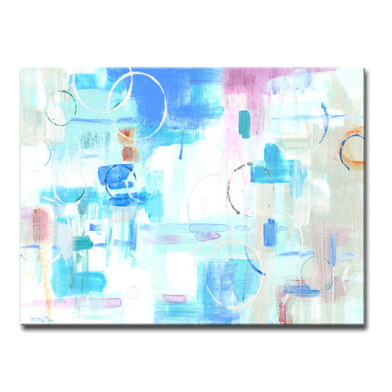 'Silver Circles' Wrapped Canvas Wall Art