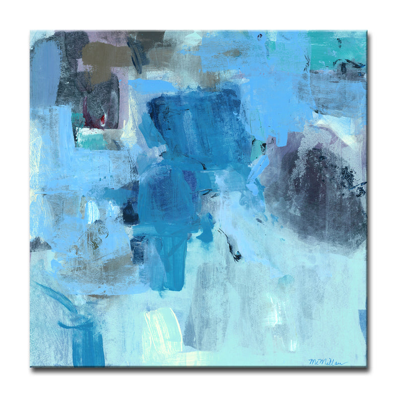 'Warm Blues' Wrapped Canvas Wall Art
