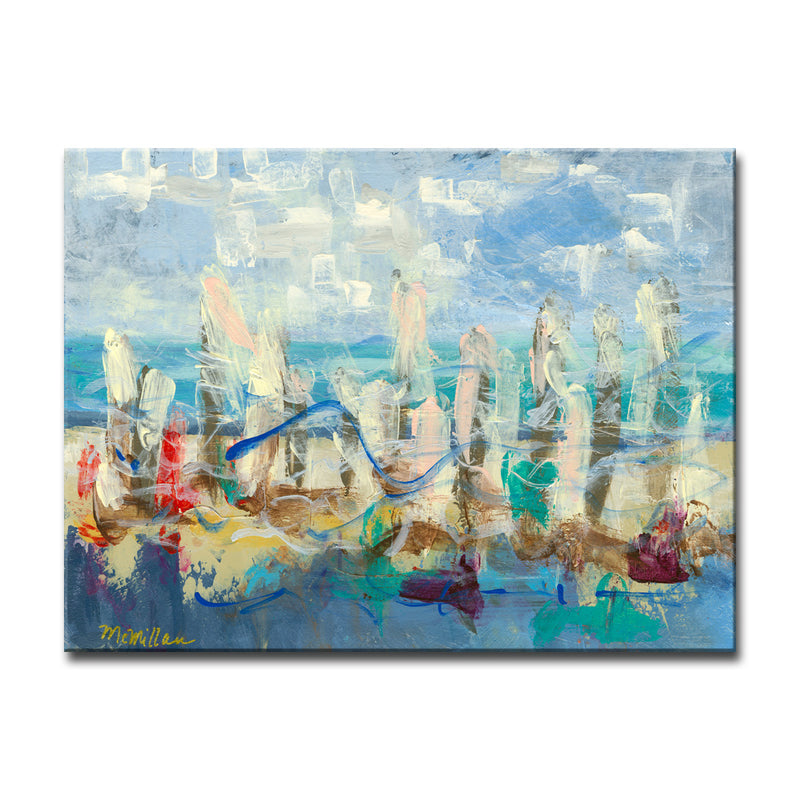 'Colorful Shoreline' Wrapped Canvas Wall Art