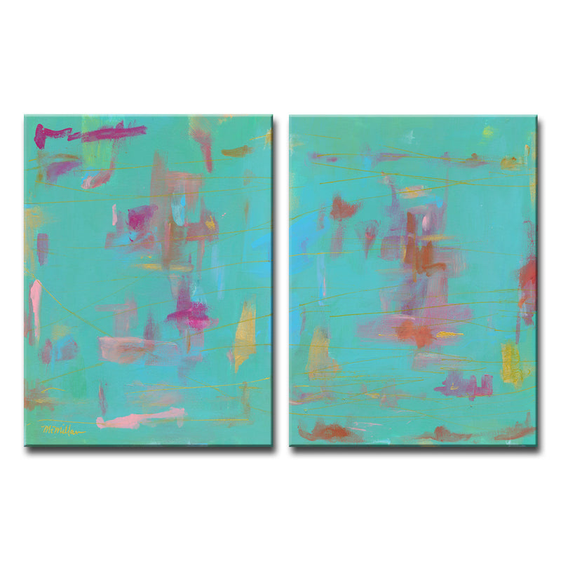 'Compatible I/II' Wrapped Canvas Wall Art