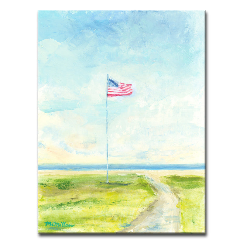 'Meet You at the Flag' Wrapped Canvas Wall Art