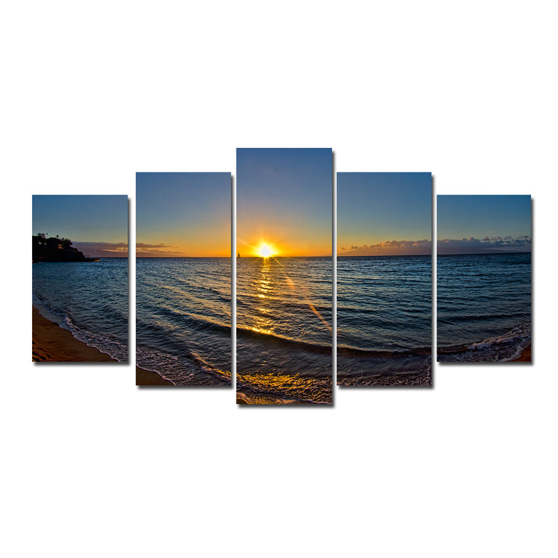 'Sun Rise' 5-Piece Wrapped Canvas Wall Art Set