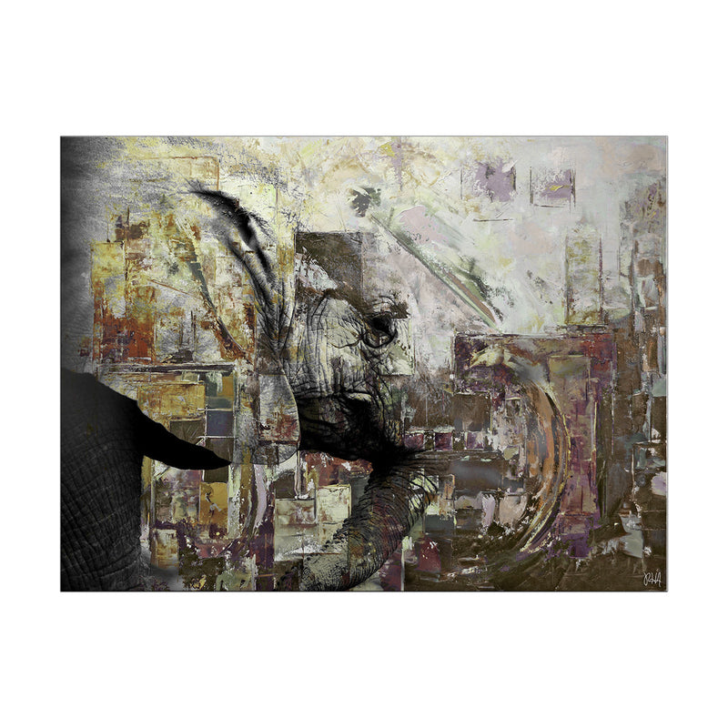 Saddle Ink Elephant II' Canvas Wall Art
