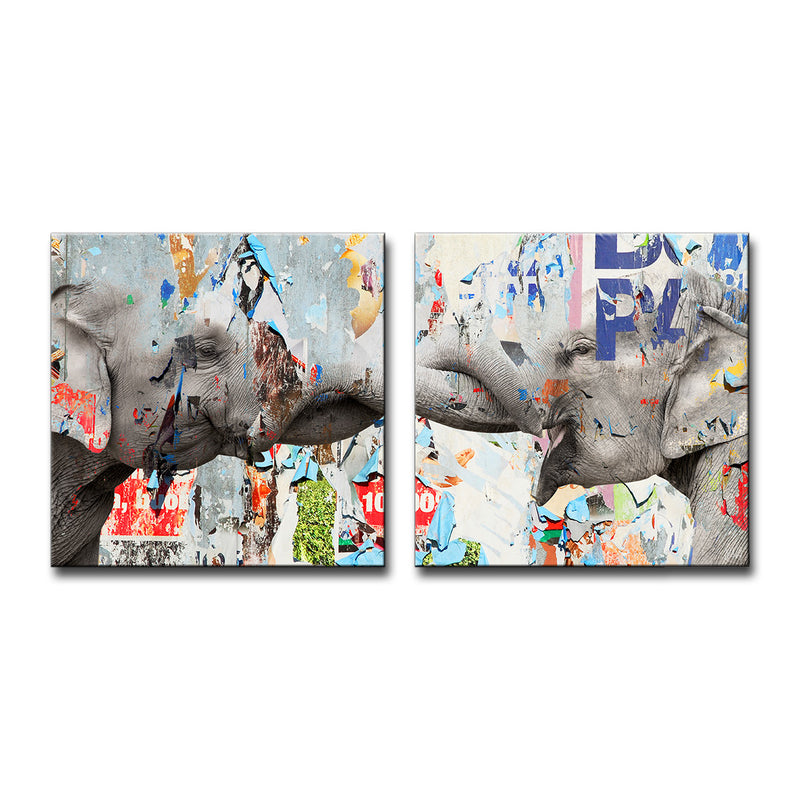 Saddle Ink Elephant VI' Canvas Wall Art