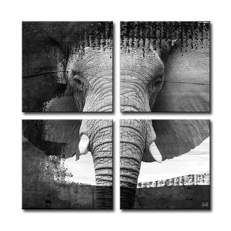 Saddle Ink Elephant VII' Canvas Wall Art
