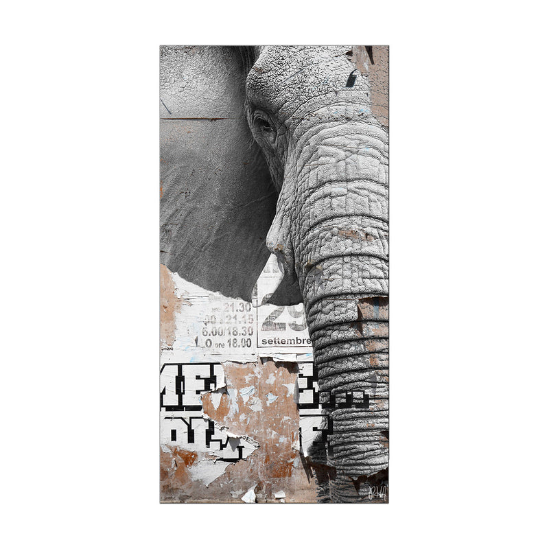 Saddle Ink Elephant VIII' Canvas Wall Art