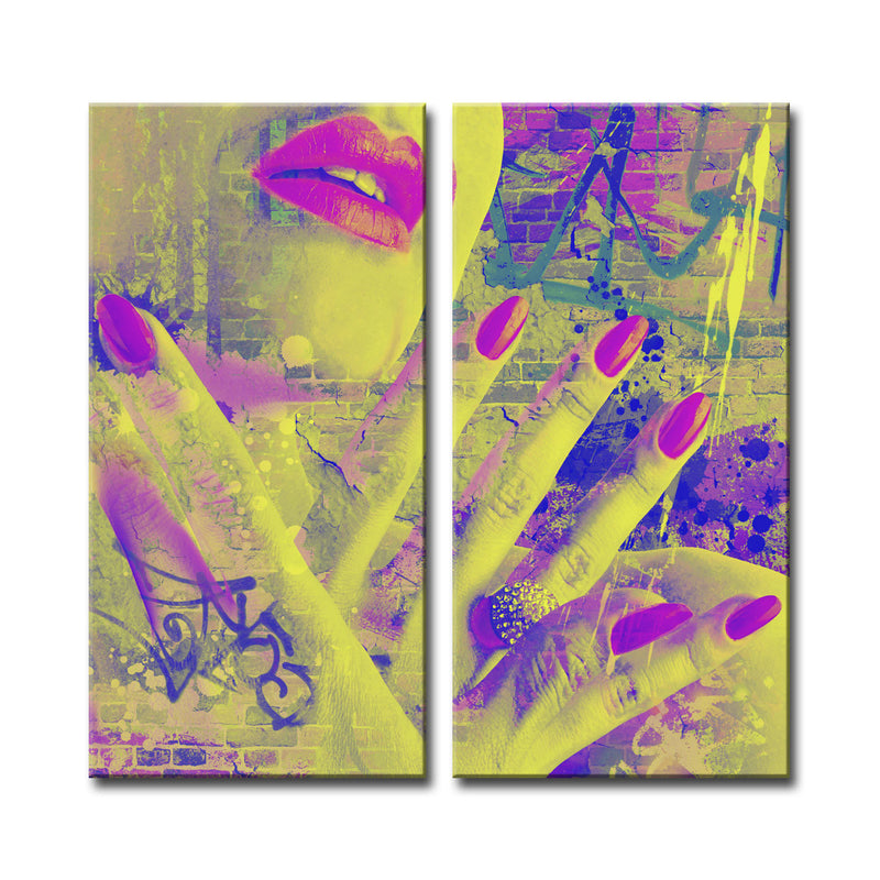 Urban Fashion IV' 2 Piece Wrapped Canvas Wall Art Set