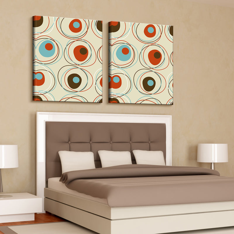 Geometric Study IA' 2 Piece Wrapped Canvas Wall Art Set