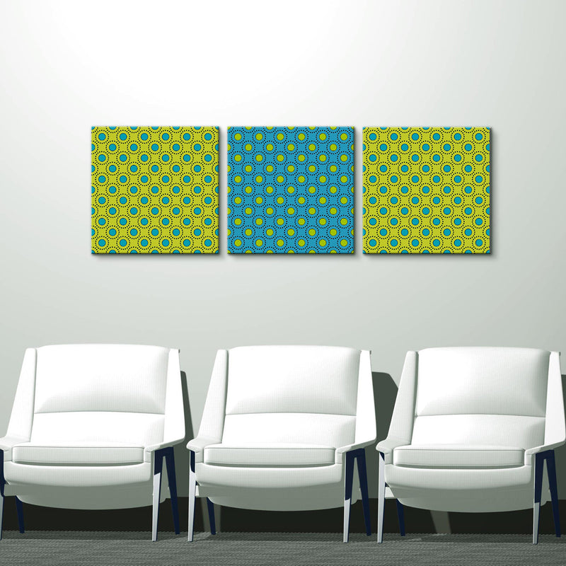Geometric Study XII' 3 Piece Wrapped Canvas Wall Art Set