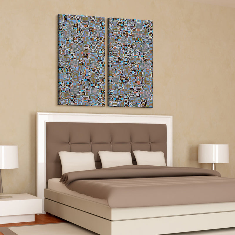 Geometric Study II-B' 2 Piece Wrapped Canvas Wall Art Set