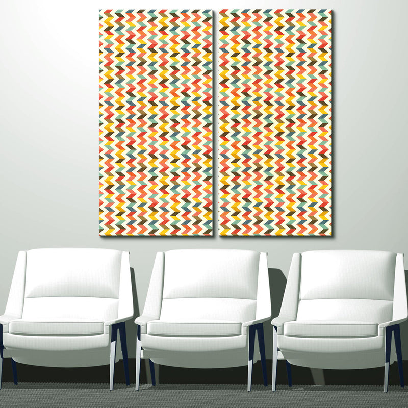Geometric Study IV-II B' 2 Piece Wrapped Canvas Wall Art Set