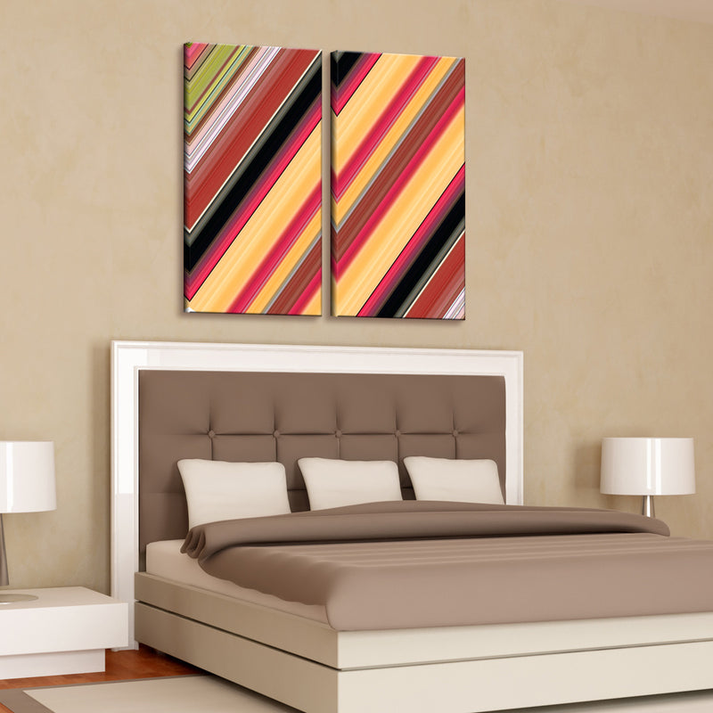 Geometric Study VIII' 2 Piece Wrapped Canvas Wall Art Set