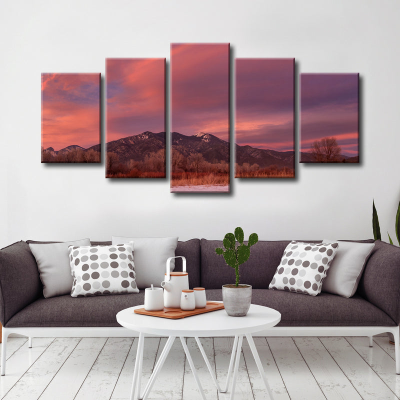 Taos Mountain 2289' Wrapped Canvas Wall Art Set
