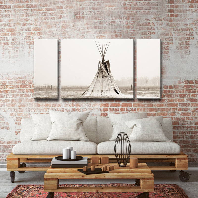 Tipi Snow' Wrapped Canvas Wall Art Set