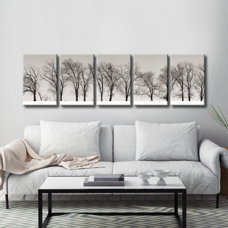 Winter Trees' Wrapped Canvas Wall Art Set