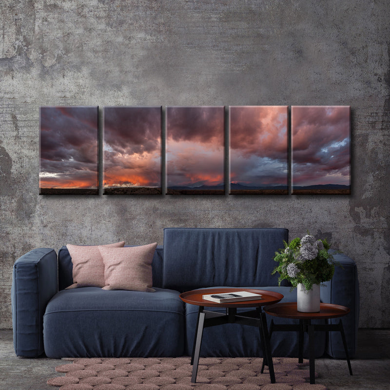 Mesa Mountains' Wrapped Canvas Wall Art Set