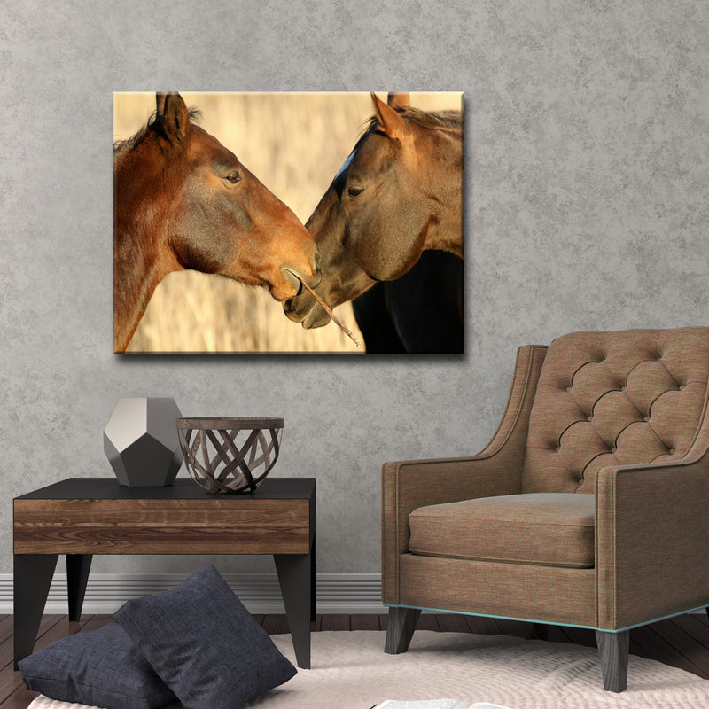 Horses' Wrapped Canvas Wall Art