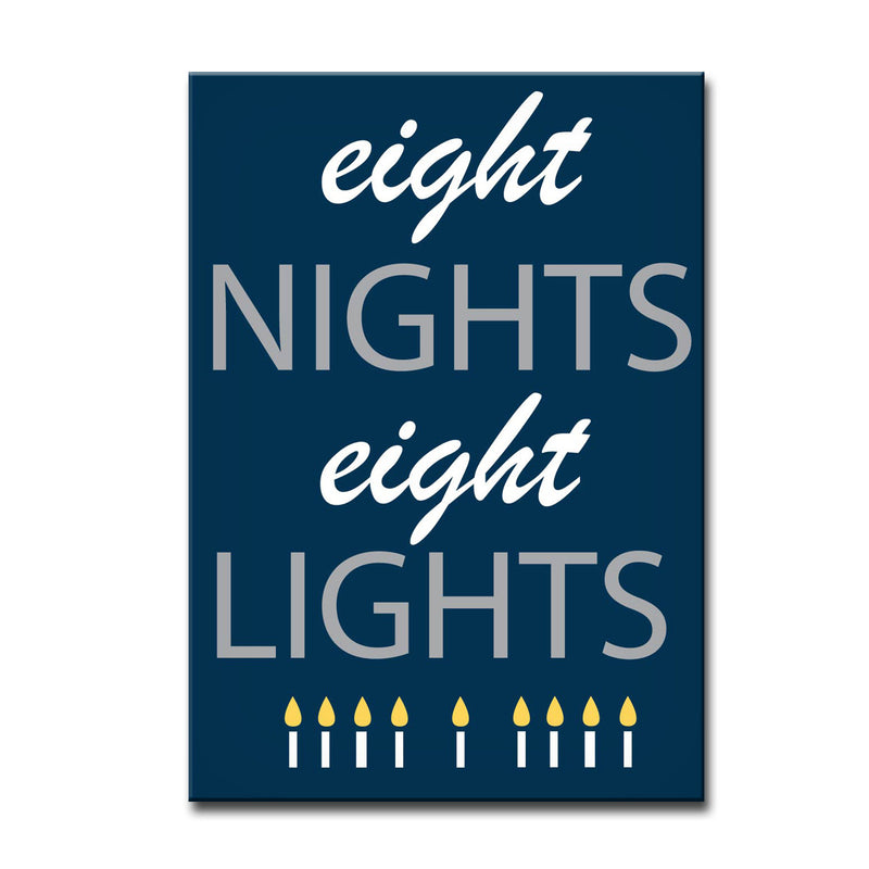 Eight Nights, Eight Lights' Wrapped Canvas Wall Art