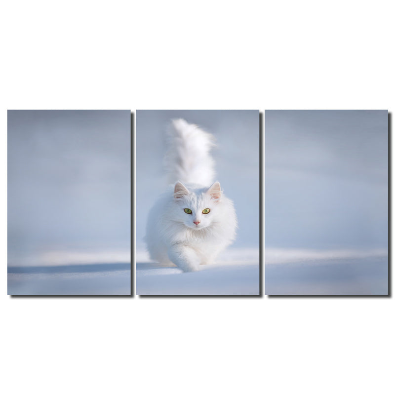 Indoor/Outdoor 3 Piece Wall Art Set 'Yellow Eyes' in ArtPlexi