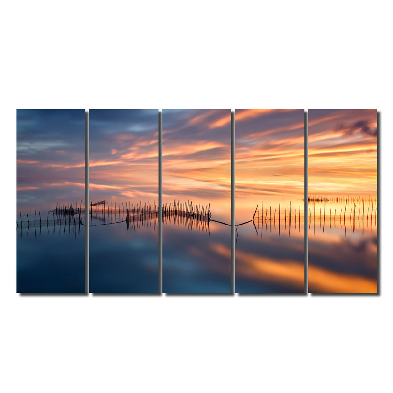 Indoor/Outdoor 5 Piece Wall Art Set 'Fish Nets' in ArtPlexi