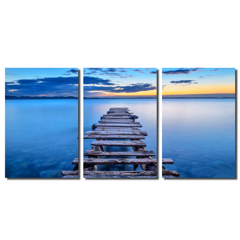 Indoor/Outdoor 3 Piece Wall Art Set 'Pier' in ArtPlexi