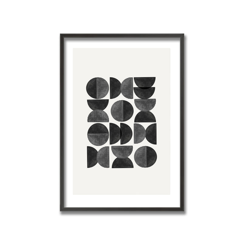 "Mid Century, Geometric" Framed Print Wall Art