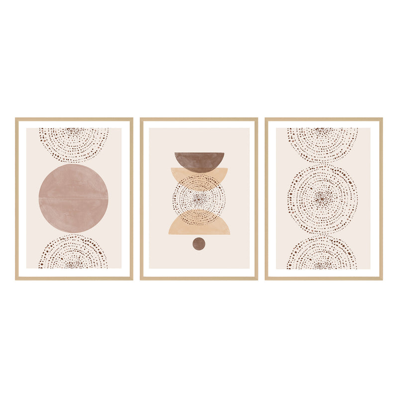 'Boho" Framed 3-Piece Wall Art Set