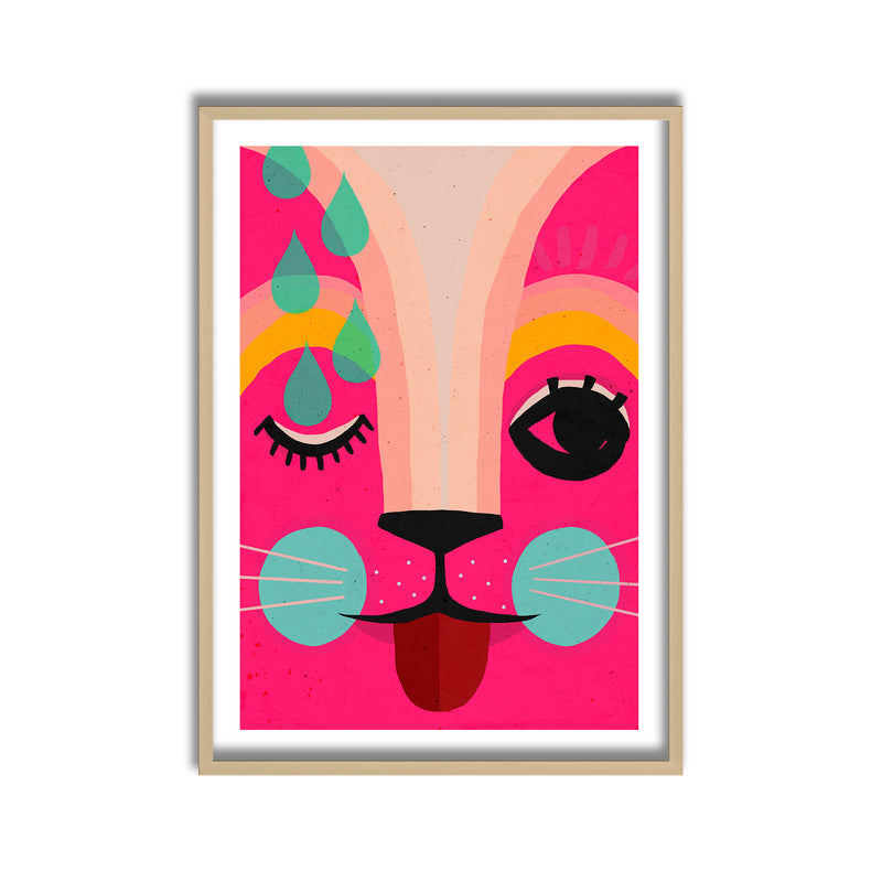 Kids Framed Art Print | Neon!