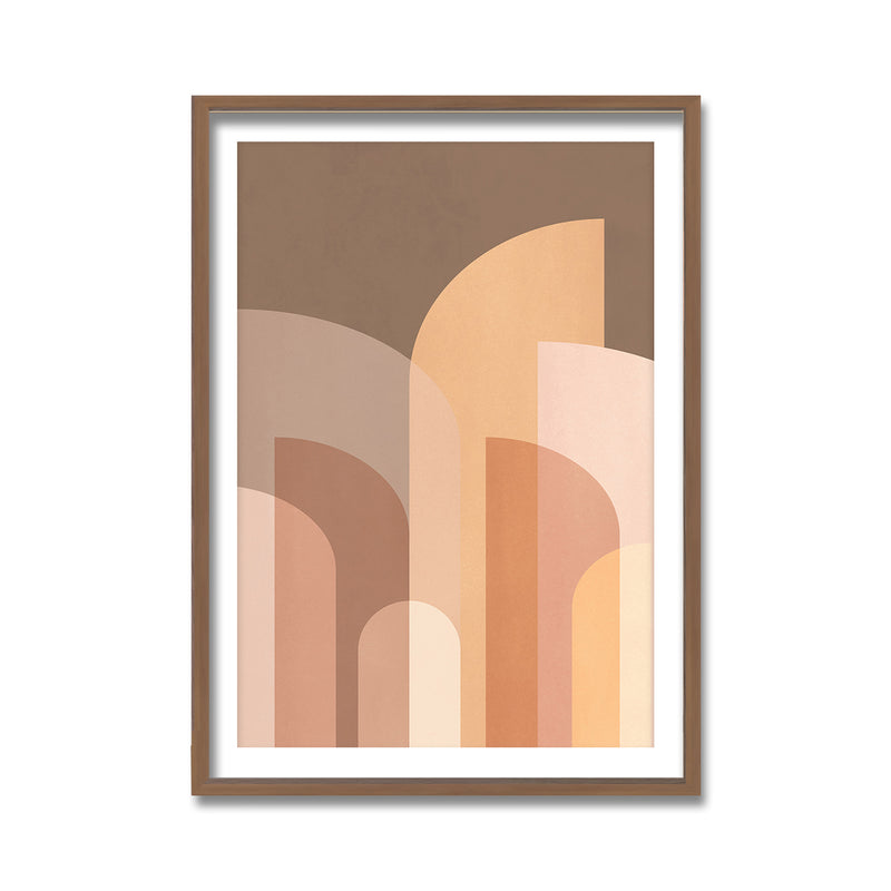 "Retro Geometric II" Framed Print Wall Art