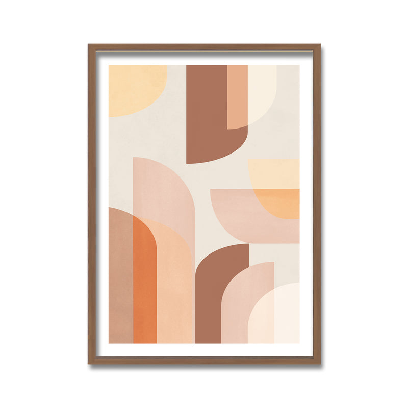 "Retro Geometric" Framed Print Wall Art
