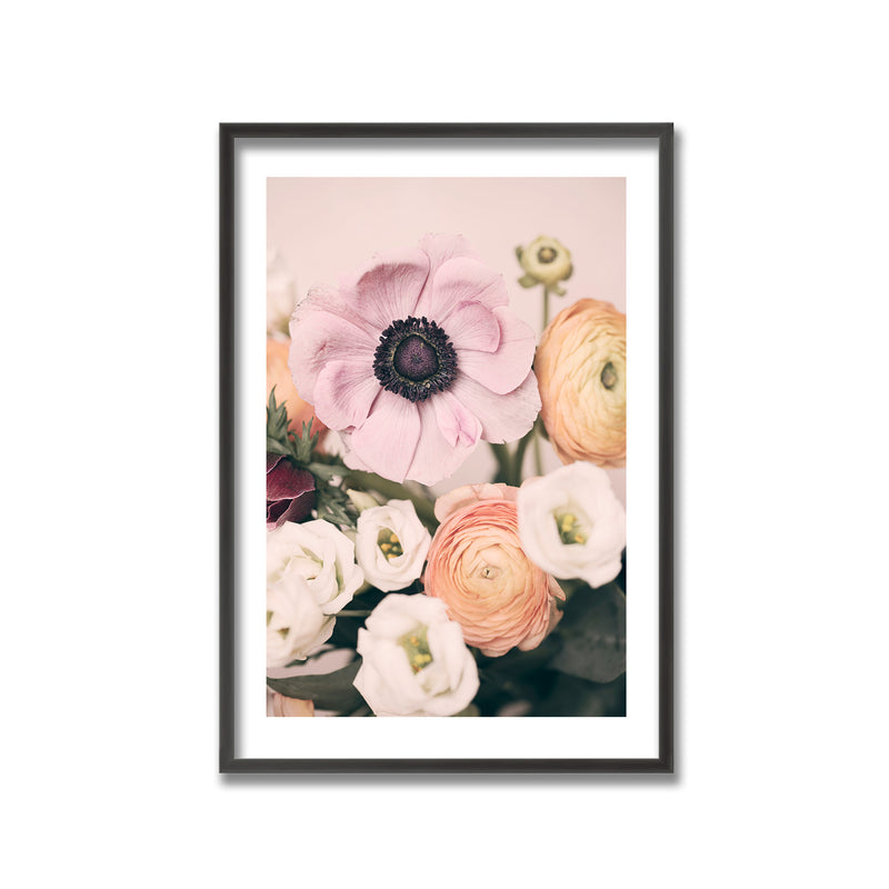 "Pastel Bouquet" Framed Print Wall Art
