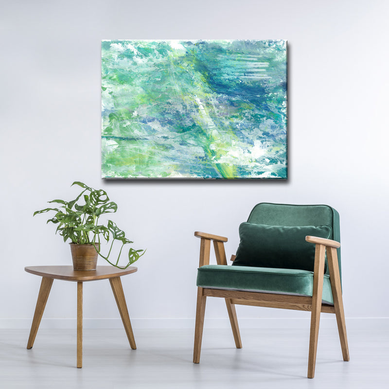 Cool Aqua Ocean Reef' Wrapped Canvas Wall Art