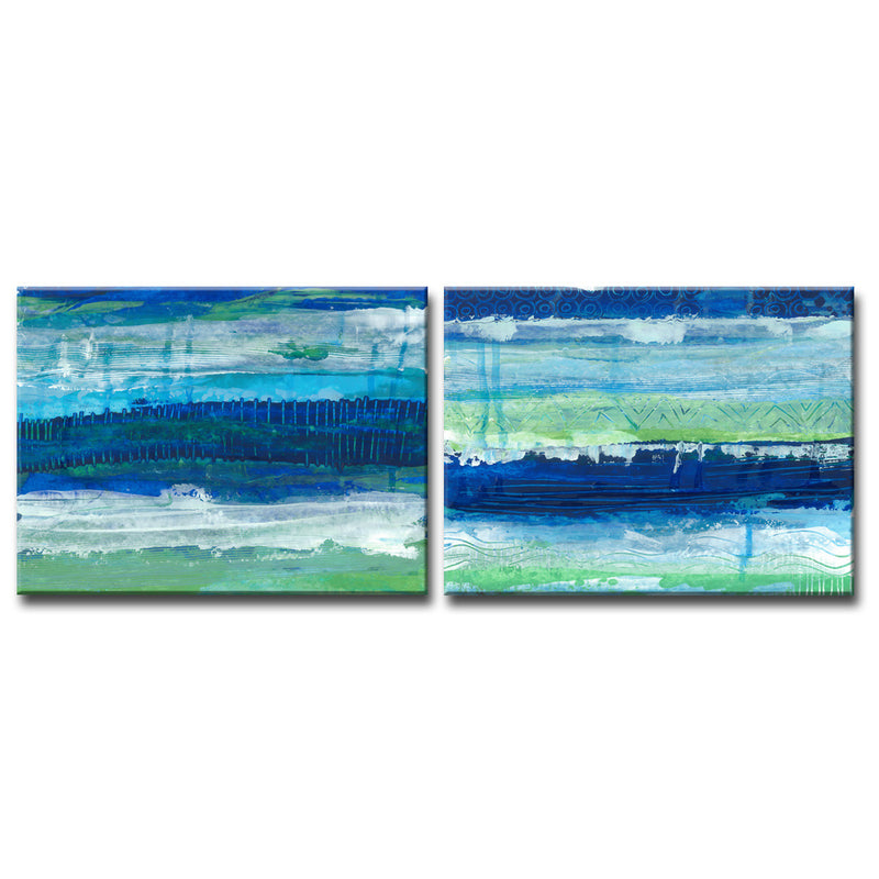 Deep & Deeper Ocean' 2 Piece Wrapped Canvas Wall Art Set