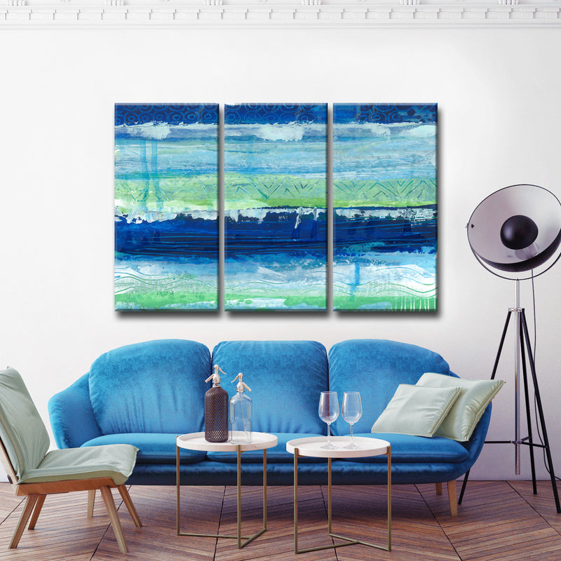 Tropical Deep Sea' 3 Piece Wrapped Canvas Wall Art Set