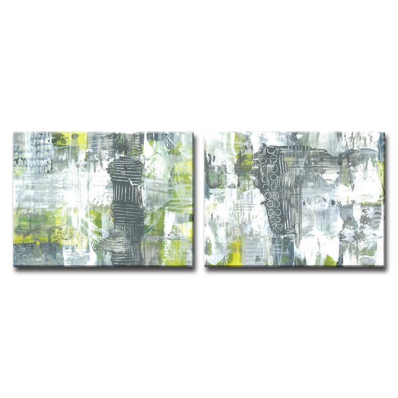 Dashes & Orbs' 2 Piece Wrapped Canvas Wall Art Set