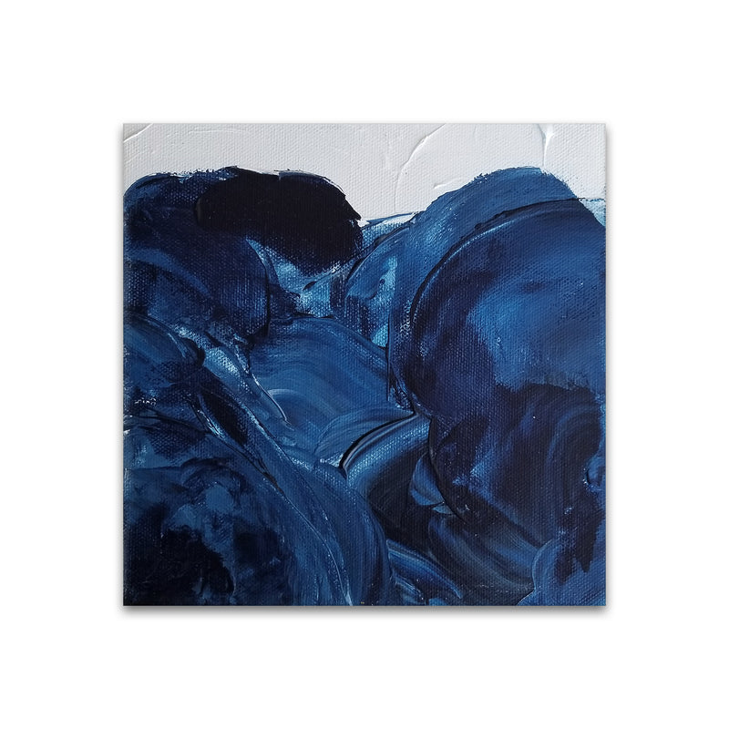 'Deep Bubble Blues' Wrapped Canvas Wall Art