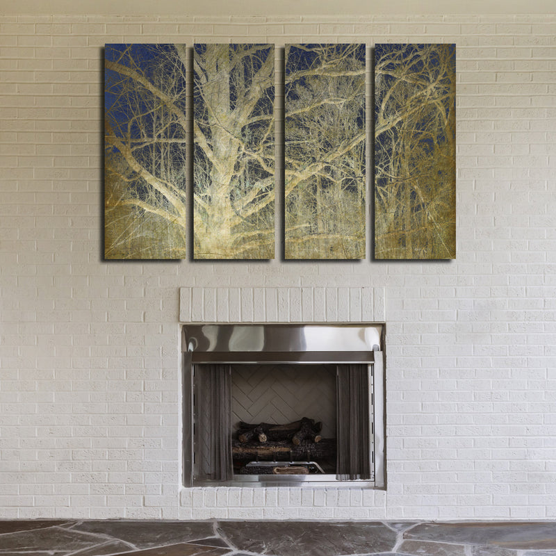 Ready2HangArt Indoor/Outdoor 4 Piece Wall Art Set 'Antiquated Grain II' in ArtPlexi