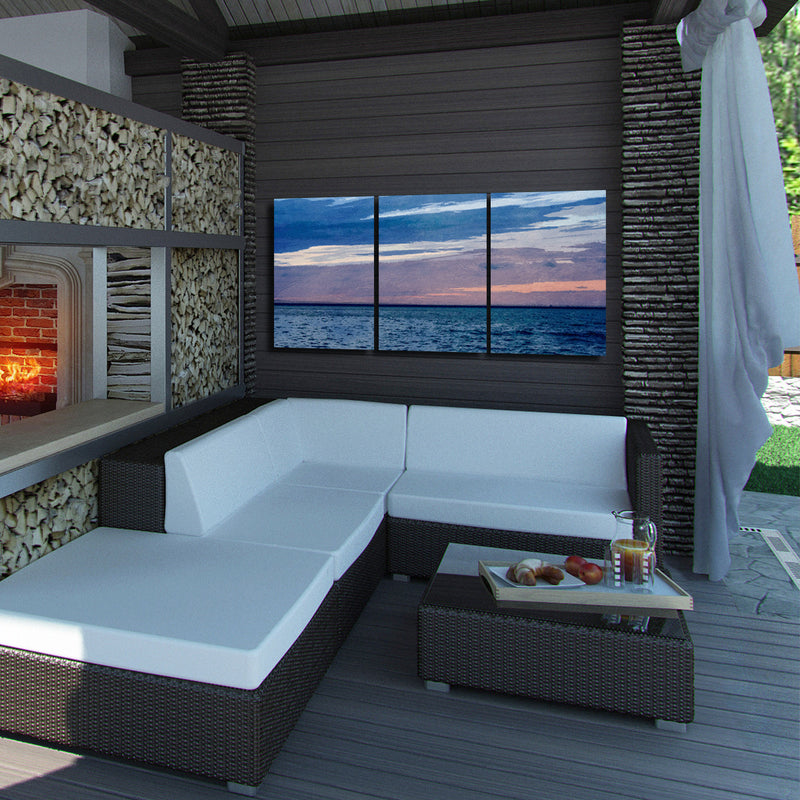 Ready2HangArt Indoor/Outdoor 3 Piece Wall Art Set 'Horizon Hues' in ArtPlexi