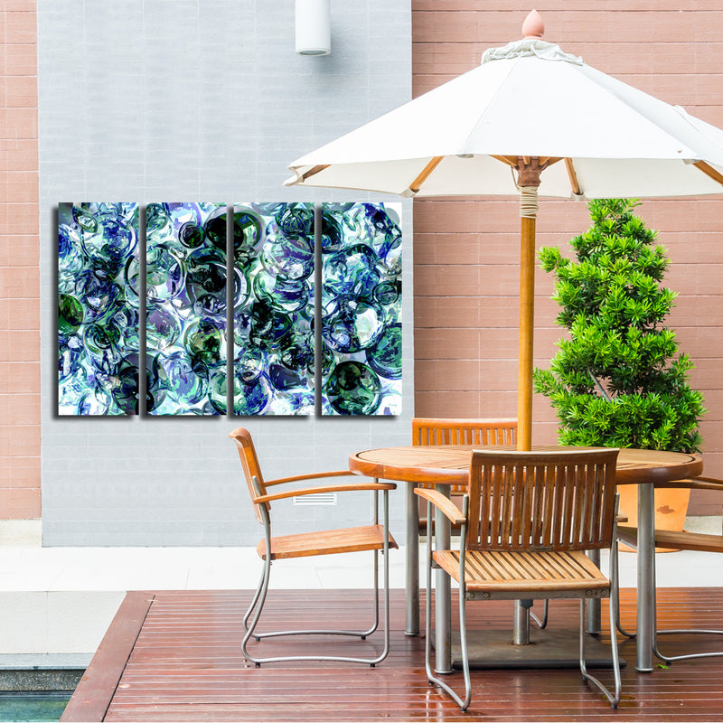 Ready2HangArt Indoor/Outdoor 4 Piece Wall Art Set 'Color Clusters' in ArtPlexi